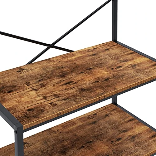 Sogesfurniture Industrial Standing Kitchen Baker Storage Shelf Rack, Microwave Oven Stand With Shelves, Utility Storage Shelf, Rustic Brown 3 Sogesfurniture Industrial Standing Kitchen Baker Storage Shelf Rack, Microwave Oven Stand With Shelves, Utility Storage Shelf, Rustic Brown - Image 3