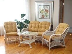 Pelangi Oval Coffee Table With Glass Top Natural Rattan Wicker ECO Handmade Design, White Wash -Safavieh Furniture 51aVQTY635L