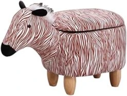 Animal Footstool Zebra Shape Storage Ottoman, Wood Low Stool Shoe Stool For Bedroom,Living Room Or Entryway,Gift For Kids (Color : Red, Size : 65 * 32 * 53cm) -Safavieh Furniture 51agwiBNKCL. AC