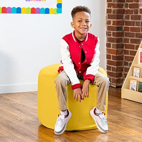 Jaxx Spring Modular Pouf Classroom Bean Bag Seat, Premium Vinyl - Submarine Grey 14 Jaxx Spring Modular Pouf Classroom Bean Bag Seat, Premium Vinyl - Submarine Grey - Image 14