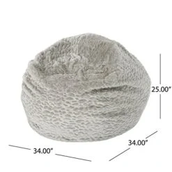 Christopher Knight Home Laraine Furry Glam Grey Pebble Pattern Faux Fur 3 Ft. Bean Bag, Small 6 Christopher Knight Home Laraine Furry Glam Grey Pebble Pattern Faux Fur 3 Ft. Bean Bag, Small -Safavieh Furniture 51azKNiG6cL
