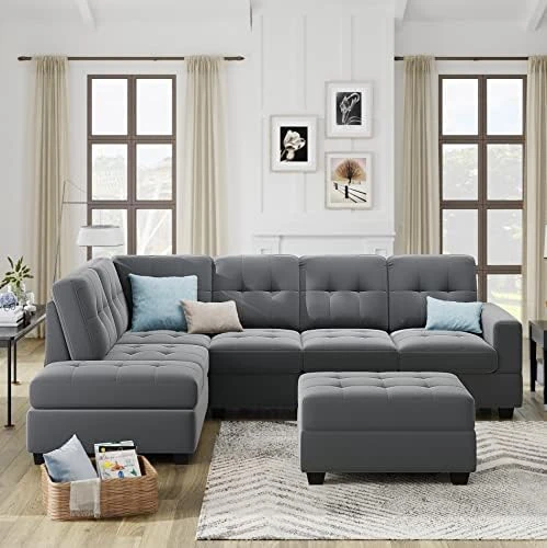 Merax L Shaped Sectional Sofa Couch Sleeper Bed With Storage Ottoman And Chaise For Living Room, Small Apartment Love Seats, Beige_Linen 13 Merax L Shaped Sectional Sofa Couch Sleeper Bed With Storage Ottoman And Chaise For Living Room, Small Apartment Love Seats, Beige_Linen - Image 13