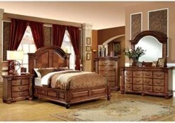 OPATHOME Bedroom Set, Queen, Oak -Safavieh Furniture 51bClPoSZYL. AC 1