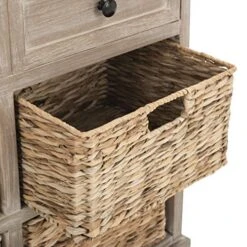 Safavieh American Homes Collection Herman Whitewash Wicker Basket Storage Unit -Safavieh Furniture 51bMJBwi7SL