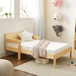 MUSEHOMEINC 2 In 1 Convertible Toddler Bed,Multifunctional Solid Wood Kids Bed W/ 2 Side Guardrails, Children Bed Frame Convert To One Chair/Sofa, Fits Standard Crib Mattress,(Mattress Not Included) 10 MUSEHOMEINC 2 In 1 Convertible Toddler Bed,Multifunctional Solid Wood Kids Bed W/ 2 Side Guardrails, Children Bed Frame Convert To One Chair/Sofa, Fits Standard Crib Mattress,(Mattress Not Included) -Safavieh Furniture 51bMWFxDUvL. AC