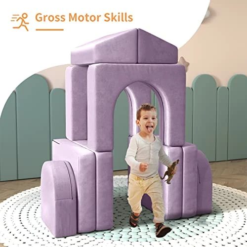 Wanan Kids Couch 10PCS, Toddler Couch With Modular Kids Couch For Playroom Bedroom, 10 In 1 Multifunctional Toddler Couch For Playing, Creativing, Sleeping, Indoor Kids Sofa (Blueberry) 7 Wanan Kids Couch 10PCS, Toddler Couch With Modular Kids Couch For Playroom Bedroom, 10 In 1 Multifunctional Toddler Couch For Playing, Creativing, Sleeping, Indoor Kids Sofa (Blueberry) - Image 7