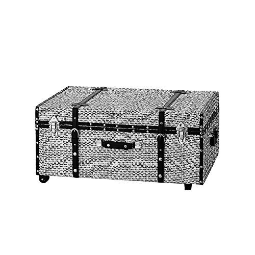 Texture® Brand Trunk - White Threaded Black 1 Texture® Brand Trunk - White Threaded Black