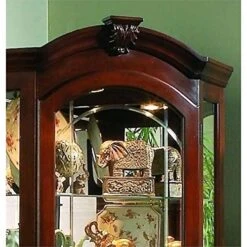 Beaumont Lane Corner Curio Cabinet In Medallion Cherry -Safavieh Furniture 51cAEpjhH3L