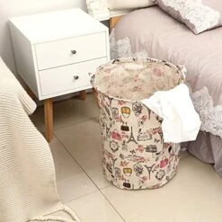 Large Storage Basket Waterproof Organizer Bin Paris Laundry Hampers Convenient Baby Nursery Hamper For Kids Girls, Pink -Safavieh Furniture 51cFP8hs8ZL