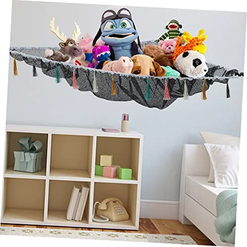 Toddmomy Storage Hammock Indoor Toys Stuffed Animals For Kids Toys For Children Indoor Hammock For Kids Plush Toys Storage Net Stuffed Animals Hammock Polyester Black Tassel Baby 5 Toddmomy Storage Hammock Indoor Toys Stuffed Animals For Kids Toys For Children Indoor Hammock For Kids Plush Toys Storage Net Stuffed Animals Hammock Polyester Black Tassel Baby - Image 5