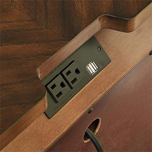 BOWERY HILL Brown Cherry 3-Drawer Nightstand 4 BOWERY HILL Brown Cherry 3-Drawer Nightstand - Image 4