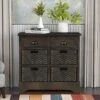 Merax Brown Morden Farmhouse Wood Storage Cabinet With Four Classic Rattan Basket Buffet Sideboard Brownrd For Kitchen/Dining Entryway/Living Room Light Grey, One