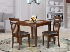 East West Furniture Kitchen Table Set, 5 Pieces, Mahogany -Safavieh Furniture 51cshlVFJCL. AC