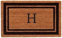 Calloway Mills 152961830S Black Border 18" X 30" Monogram Doormat, (Letter S) -Safavieh Furniture 51cuESGOlbL. AC