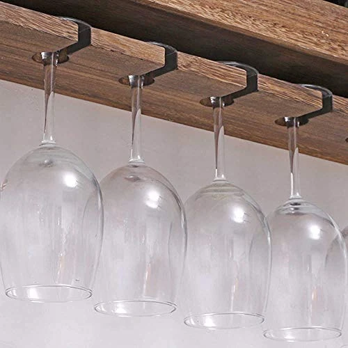 Wall Mounted Wine Rack And Glass Holder - Hanging Bottle & Glass Rack - 6 Bottles & Stemware Glass Organizer For Kitchen, Bar, Or Home 3 Wall Mounted Wine Rack And Glass Holder - Hanging Bottle & Glass Rack - 6 Bottles & Stemware Glass Organizer For Kitchen, Bar, Or Home - Image 3