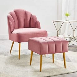 Ball & Cast Accent Chair, 26D X 23.5W X 32.25H In, Rose 14 Ball & Cast Accent Chair, 26D X 23.5W X 32.25H In, Rose -Safavieh Furniture 51cx93vfs9L