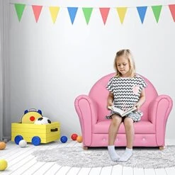 Kinsuite Children’s Sofa Rocking Chair, Cute PU Soft Leather Sofa, Crystal Embedded In The Sofa, High-Back Armrests, Suitable For Girls Kids Litter Princesses And Babies, Pink -Safavieh Furniture 51djIN57qtS
