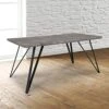 BizChair 31.5"x63" Rectangular Dining Table In Faux Concrete Finish