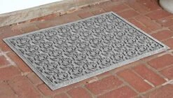 Bungalow Flooring Waterhog Door Mat, 3' X 5' Made In USA, Durable And Decorative Floor Covering, Skid Resistant, Indoor/Outdoor, Water-Trapping, Dogwood Leaf Collection, Dark Brown -Safavieh Furniture 51dw3wiiXEL. AC