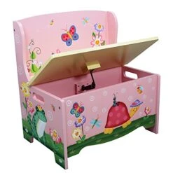 Fantasy Fields - Hand Crafted & Painted Kids Storage Bench Seat - Magic Garden -Safavieh Furniture 51e7dXvxaGL