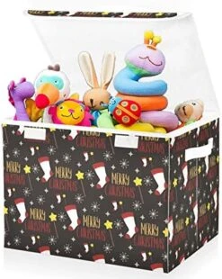 FULUHUAPIN Snowflake Pretty Pattern Toy Storage Box Chest With Lid, 16.5"x12.6"x11.8" Sturdy Toys Organizer Boxes Bin Baskets For Boy, Girl, Nursery, Closet, Bedroom, Playroom 21011152 20 FULUHUAPIN Snowflake Pretty Pattern Toy Storage Box Chest With Lid, 16.5"x12.6"x11.8" Sturdy Toys Organizer Boxes Bin Baskets For Boy, Girl, Nursery, Closet, Bedroom, Playroom 21011152 -Safavieh Furniture 51ewTX 2 IL. AC