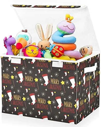 FULUHUAPIN Snowflake Pretty Pattern Toy Storage Box Chest With Lid, 16.5"x12.6"x11.8" Sturdy Toys Organizer Boxes Bin Baskets For Boy, Girl, Nursery, Closet, Bedroom, Playroom 21011152 10 FULUHUAPIN Snowflake Pretty Pattern Toy Storage Box Chest With Lid, 16.5"x12.6"x11.8" Sturdy Toys Organizer Boxes Bin Baskets For Boy, Girl, Nursery, Closet, Bedroom, Playroom 21011152 - Image 10