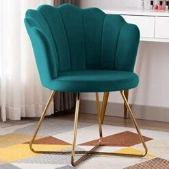 Duhome Velvet Accent Chair Living Room Chair，Corner Chair Reception Chair For Bedroom Living Room, Shell Shaped Living Room Chair With Golden Metal Legs, DarkBlue -Safavieh Furniture 51exheUMU4L. AC