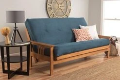 Kodiak Furniture Monterey Queen Size Futon Set In Butternut Finish, Suede Navy -Safavieh Furniture 51f qIT6gL. AC 1