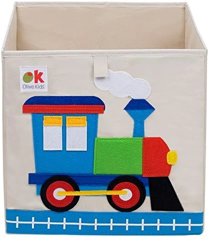 Wildkin 10 Inch Kids Storage Cube For Boys & Girls, Toy Storage Features Front Pull Tab & Cardboard Insert, Cube Storage Helps Kids Supplies Organized In Bedroom Or Playroom (Jurassic Dinosaurs) 6 Wildkin 10 Inch Kids Storage Cube For Boys & Girls, Toy Storage Features Front Pull Tab & Cardboard Insert, Cube Storage Helps Kids Supplies Organized In Bedroom Or Playroom (Jurassic Dinosaurs) - Image 6