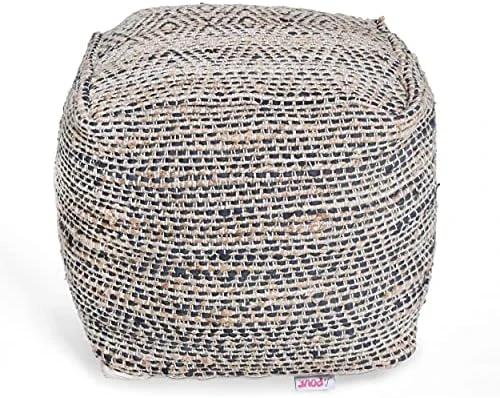 Christopher Knight Home Abella Fabric Pouf, Aqua 5 Christopher Knight Home Abella Fabric Pouf, Aqua - Image 5