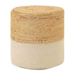 · REDEARTH · Cylindrical Pouf Foot Stool Ottoman -Jute Braided Accent Chair Footrest For The Living Room, Bedroom, Nursery, Patio, Lounge & Other Rooms In The Home (14.5”x14.5”x16”; Natural Ivory) 13 · REDEARTH · Cylindrical Pouf Foot Stool Ottoman -Jute Braided Accent Chair Footrest For The Living Room, Bedroom, Nursery, Patio, Lounge & Other Rooms In The Home (14.5”x14.5”x16”; Natural Ivory) -Safavieh Furniture 51f5MigAAuL