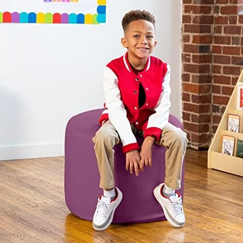 Jaxx Spring Modular Pouf Classroom Bean Bag Seat, Premium Vinyl - Submarine Grey 9 Jaxx Spring Modular Pouf Classroom Bean Bag Seat, Premium Vinyl - Submarine Grey - Image 9