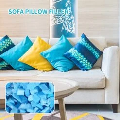 Anuwaa 5 Pounds Bean Bag Filler, Shredded Memory Foam Filling, Premium Soft Bean Bag Filling, 100% Real Memory Foam For Dog Bed, Couch Cushion, And Pillow For Arts And Crafts, Blue -Safavieh Furniture 51fRzDZ4GBL