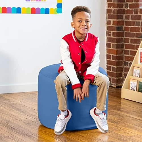 Jaxx Spring Modular Pouf Classroom Bean Bag Seat, Premium Vinyl - Submarine Grey 11 Jaxx Spring Modular Pouf Classroom Bean Bag Seat, Premium Vinyl - Submarine Grey - Image 11