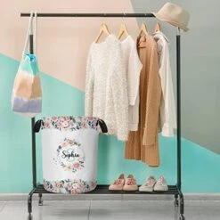 Custom Large Laundry Basket With Name, Personalized Collapsible Laundry Bag For Bathroom Living Room Bedroom Baby Nursery, Foldable Laundry Hamper For Adult Boys Girls Gift 15.7 * 19.6inch -Safavieh Furniture 51fm1YcfCeL