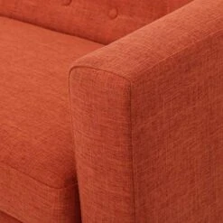 Christopher Knight Home Bridie Mid-Century Modern Loveseat, Muted Orange Fabric -Safavieh Furniture 51g4QrMVoPL