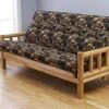 Clearwater Creek Outfitters Northwoods Lodge Log Futon Frame In Natural Wood With 8" Premium Innerspring Mattress (Peter's Cabin)