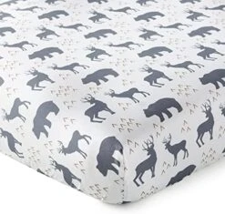 Levtex Baby - Logan Nursery Hamper - Round Fabric Storage Hamper - Bears And Deers - Taupe And Black - Nursery Accessories - Size: 14 X 19in. -Safavieh Furniture 51gF5DoGa6L. AC