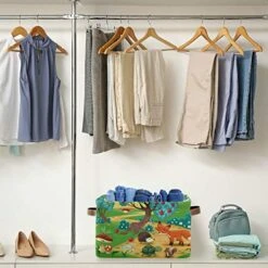 Rectangular Storage Bin Animals Wood Fox Basket With Handles - Nursery Storage, Laundry Hamper, Book Bag, Gift Baskets -Safavieh Furniture 51gN0ojvo6L