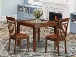 East West Furniture Kitchen Table Set, 5 Pieces, Mahogany -Safavieh Furniture 51gPEJEj4fL. AC