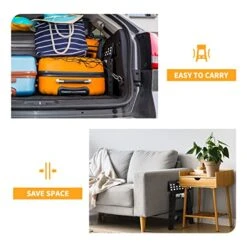 Delxo 16” Folding Step Stool In Black,1 Pack Premium Heavy Duty Foldable Stool For Adults,Portable Collapsible Plastic Step Stool,Non Slip Folding Stools For Kitchen Bathroom Bedroom Up To 400LBS -Safavieh Furniture 51gRk3QS8YL