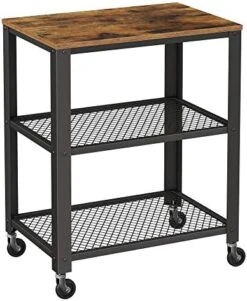 VASAGLE ALINRU Kitchen Baker’s Rack, Coffee Bar, Microwave Oven Stand, With Steel Frame, Wire Basket, 6 Hooks, 35.4", Rustic Brown 17 VASAGLE ALINRU Kitchen Baker’s Rack, Coffee Bar, Microwave Oven Stand, With Steel Frame, Wire Basket, 6 Hooks, 35.4", Rustic Brown -Safavieh Furniture 51gVOSljsL. AC 1