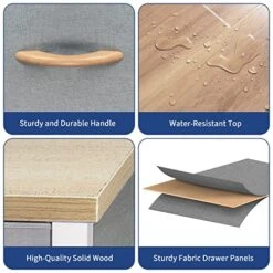 MuRealy Fabric Dresser With 10 Drawers - 2023 Upgraded Tall Storage Tower Fabric Drawer Dressers Chest For Bedroom, Closets, Nurseries With Maple Wooden Top And Easy Pull Handle(Light Grey) 11 MuRealy Fabric Dresser With 10 Drawers - 2023 Upgraded Tall Storage Tower Fabric Drawer Dressers Chest For Bedroom, Closets, Nurseries With Maple Wooden Top And Easy Pull Handle(Light Grey) -Safavieh Furniture 51grKgLv0TL