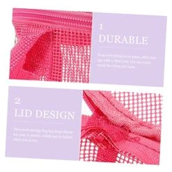 Asakkura Beach Storage Bag Para Meninas Mesh Summer Bags Mesh Beach Bag Child Rosy PVC Sandbox Drawstring -Safavieh Furniture 51gsN8GAS9L