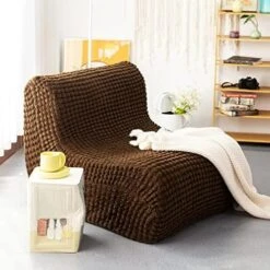 N&V Single Seated Foam Sofa, Armless Floor Sofa, One Piece High Density Foam, Removable And Machine Washable Cover, Champagne -Safavieh Furniture 51h UCCNIbL. AC