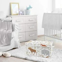 Sweet Jojo Designs Woodland Animal Toile Boy Or Girl Small Fabric Toy Bin Storage Box Chest For Baby Nursery Or Kids Room - Grey, Green And Brown Bear Deer Fox 8 Sweet Jojo Designs Woodland Animal Toile Boy Or Girl Small Fabric Toy Bin Storage Box Chest For Baby Nursery Or Kids Room - Grey, Green And Brown Bear Deer Fox -Safavieh Furniture 51hTFH7FHTL