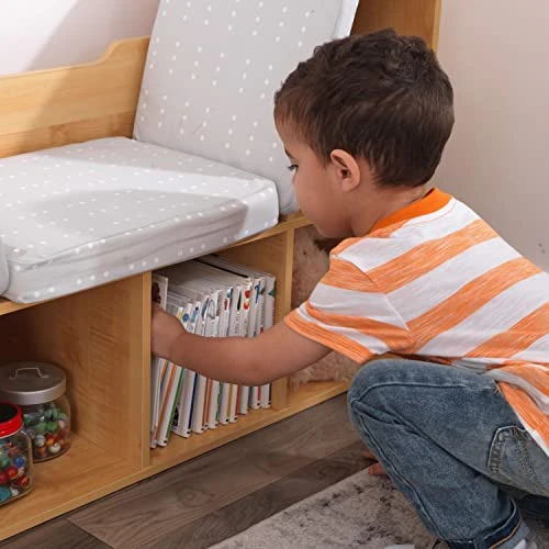 VHPVHP Bookcase With Reading Nook, 6 Shelves For Kids, Boys, Girls, Nursery, Playroom (Brown) 4 VHPVHP Bookcase With Reading Nook, 6 Shelves For Kids, Boys, Girls, Nursery, Playroom (Brown) - Image 4