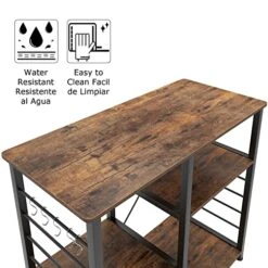 DlandHome Microwave Cart Stand 35.4 Inches, Kitchen Baker's Rack Utility Storage Shelf Microwave Stand 3-Tier X 3-Tier For Spice Rack Organizer Workstation Shelf, Vintage 14 DlandHome Microwave Cart Stand 35.4 Inches, Kitchen Baker's Rack Utility Storage Shelf Microwave Stand 3-Tier X 3-Tier For Spice Rack Organizer Workstation Shelf, Vintage -Safavieh Furniture 51hZIimPoLL