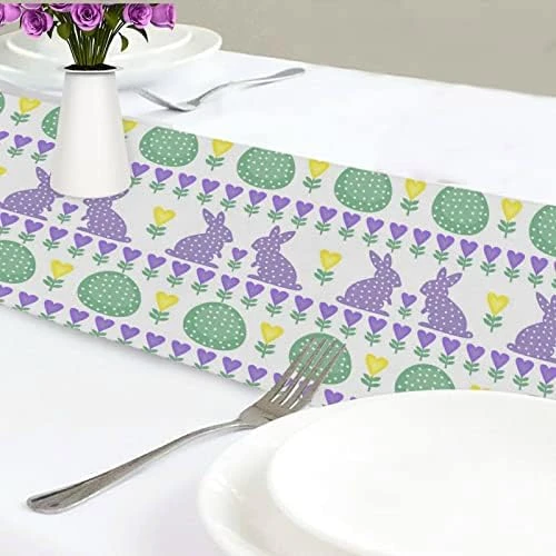 Exnundod St Patrick Shamrock Lucky Table Runner 90 Inches Green Cirrus Clovers Spring Runner For Spring Dining Table Kitchen Holiday Home Seasonal Decor 11 Exnundod St Patrick Shamrock Lucky Table Runner 90 Inches Green Cirrus Clovers Spring Runner For Spring Dining Table Kitchen Holiday Home Seasonal Decor - Image 11