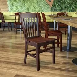 EMMA + OLIVER School House Back Mahogany Wood Chair -Safavieh Furniture 51hoUsbKUlS. AC